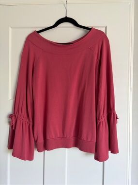 Express One Eleven Rose Pink Boatneck Sweater